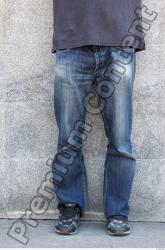 Leg Head Man Casual Jeans Slim Street photo references